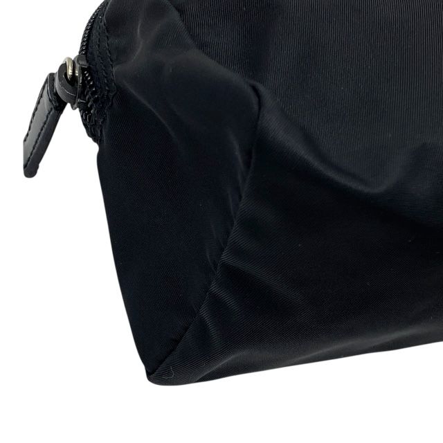 Prada Pouch Cosmetic Pouch Small Pouch Triangle Logo Nylon Black Prada