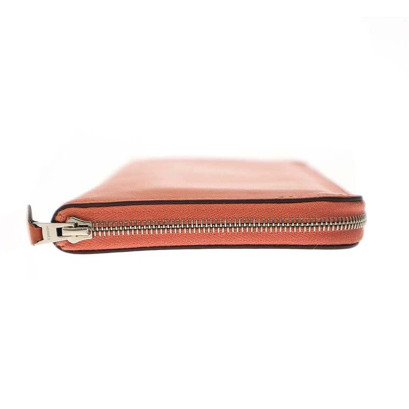 Hermes Azap Classic Round Zip Wallet Peach