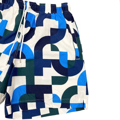 Hermes Half Pants Swim Trunks Size S Total White Blue Green Hermes