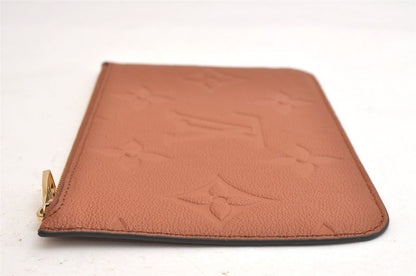 Louis Vuitton Monogram Empreinte Neverfull Pouch Wallet Brown LV 3394n