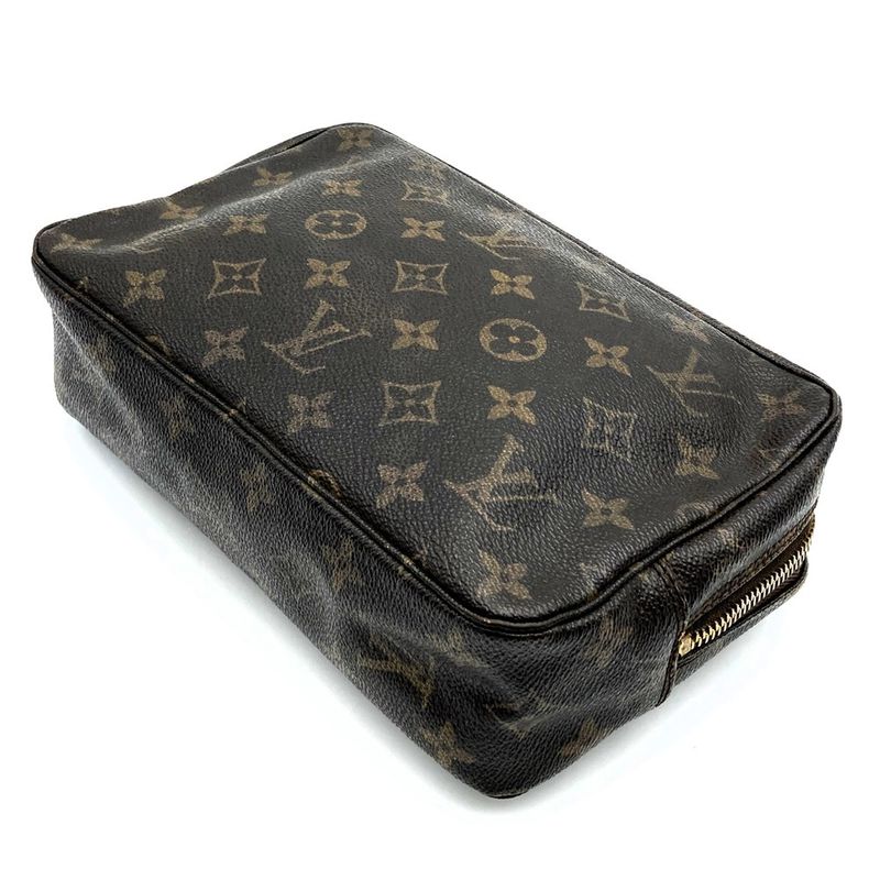 Louis Vuitton Trousse Toilette 23 M47524 Clutch Bag Monogram Canvas Brown Ladies
