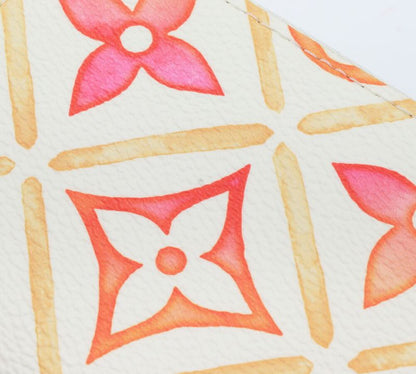 Louis Vuitton Coin Case Monogram Tile Coral Zippy Coin Purse M83658