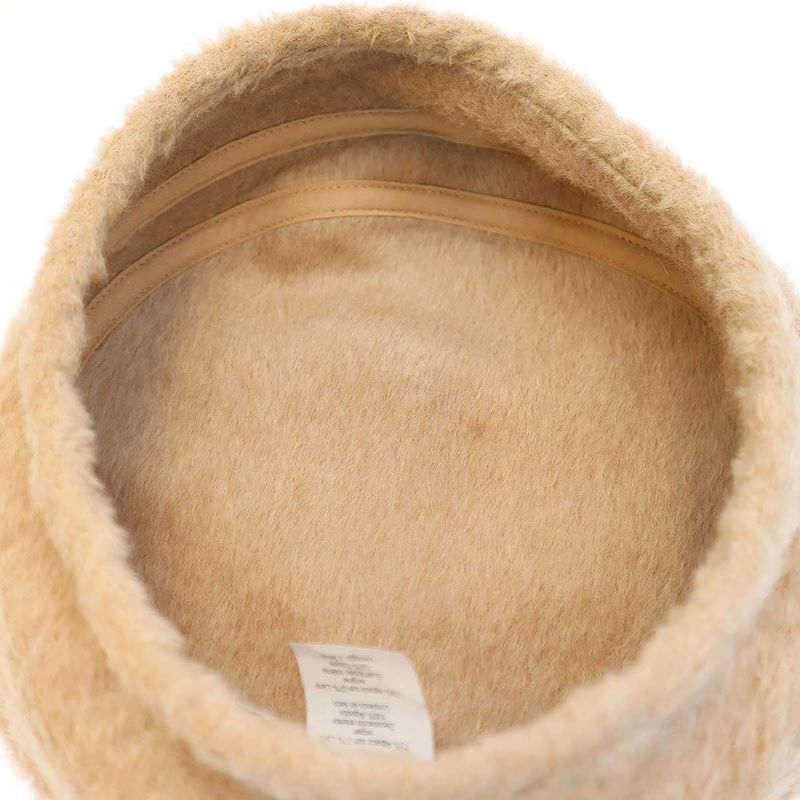 Hermes Saint Honore Alpaca Wool Beret Beige 58