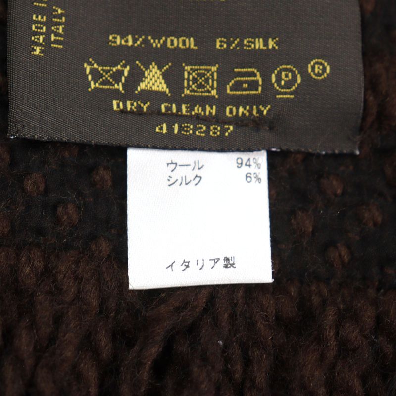 Louis Vuitton 413287 Echarpe Logomania Silk-blend Monogram Fringed