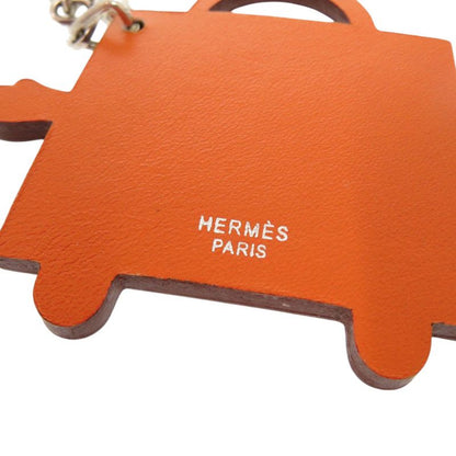 Hermes Kerry Doll Vota Delacto Silver 925 Orange Key Holder Charm 0937 Hermes