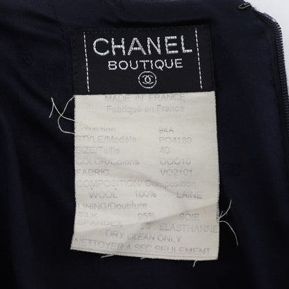 Chanel Wool Navy Women's Skirt