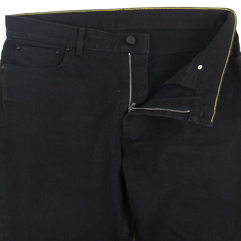Louis Vuitton 24SS Hid70w Slim Stretch Denim Pants Cotton With Logo Button