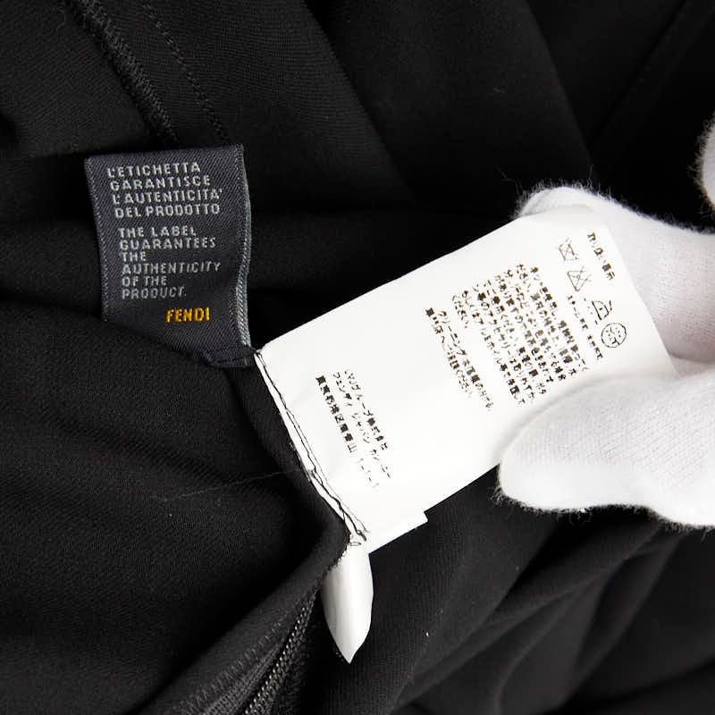 Fendi Short Sleeve Dress Size: 38 Black Wool Women's Fendi