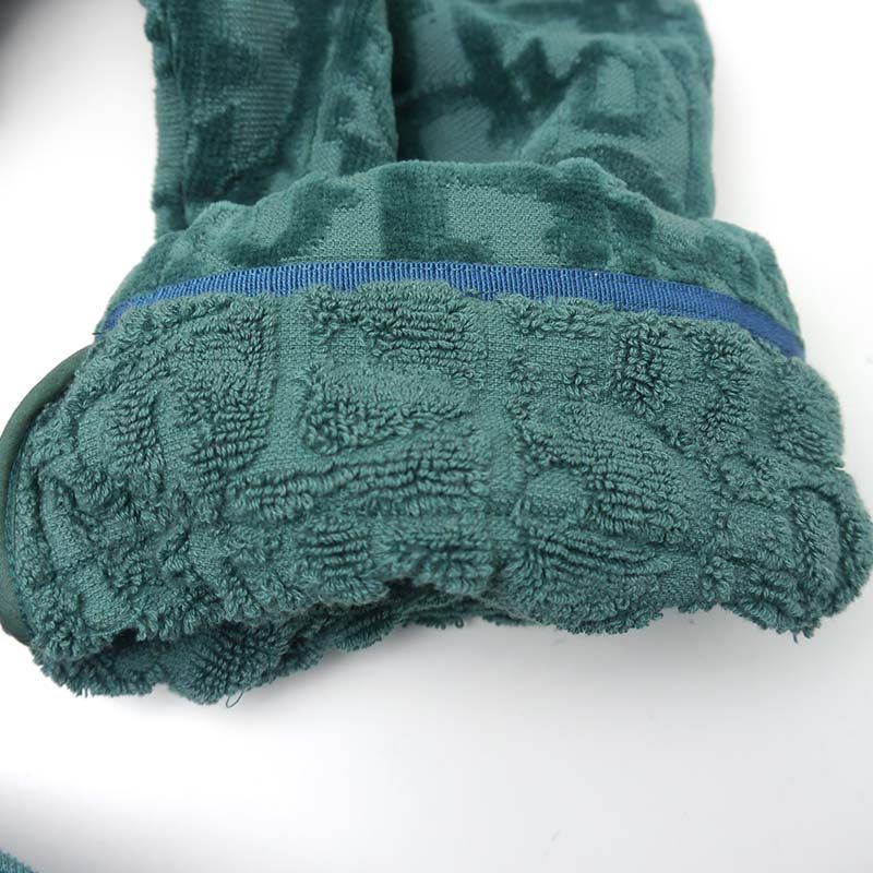 Dior Oblique Pile Gown Coat M Green Bathrobe