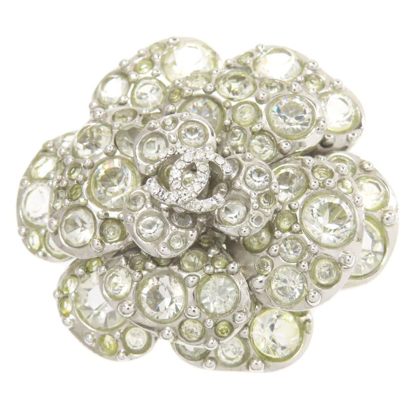Chanel Camellia Brooch Metal Ladies