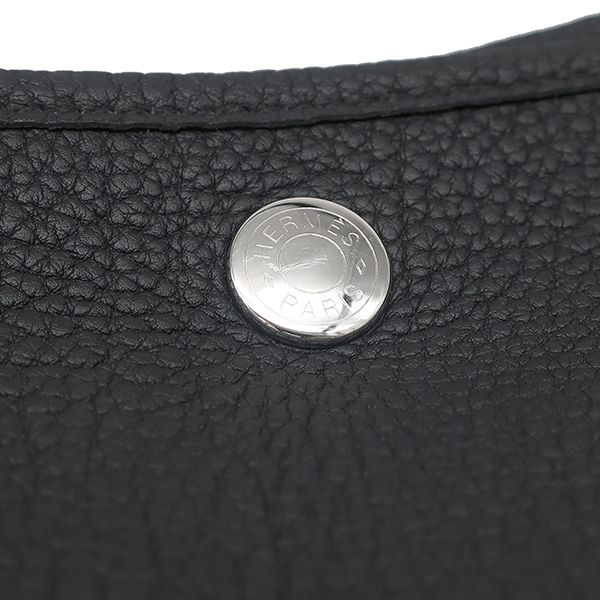 Hermes Tote Bag Garden Party PM Negonda Black Silver Hardware Black Engraved Y