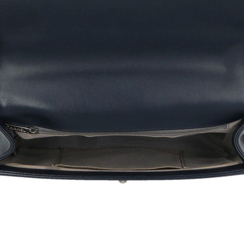 Chanel Boy Chanel 28 Calfskin Chevron Shoulder Bag For Men