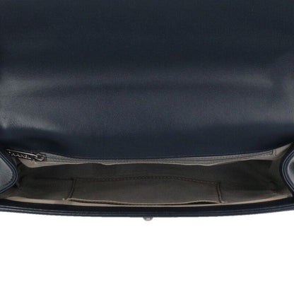 Chanel Boy Chanel 28 Calfskin Chevron Shoulder Bag For Men