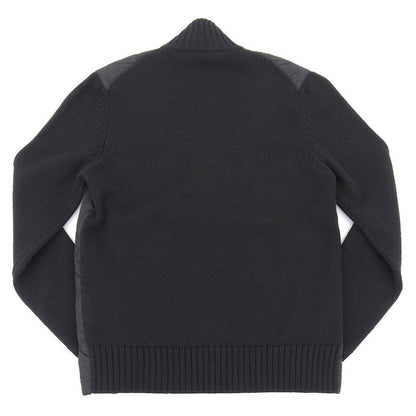 Prada 2018 Umc898 Nylon Quilted 100% Wool High Neck Driver's Knit Sweater 46 M