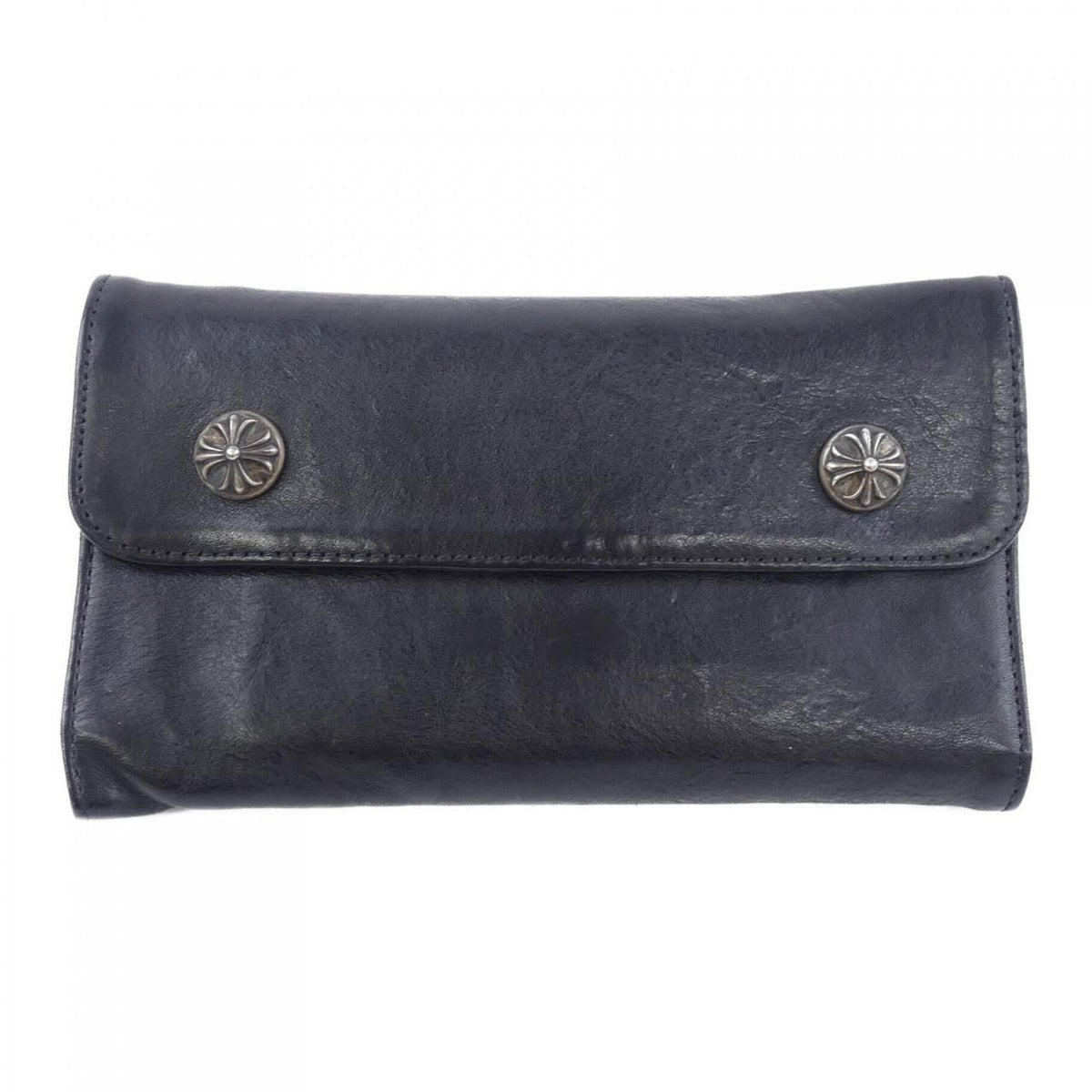 Chrome Hearts Wave Cross Btn Button 304 Wallet