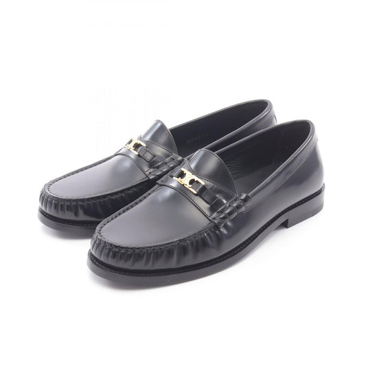 Celine Loafers Triomphe Black Leather