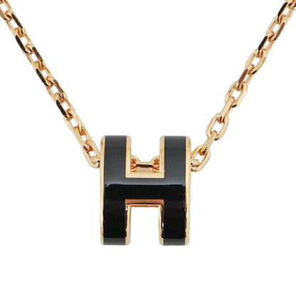 Hermes Necklace Pop Mini Black Rosegold