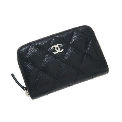 Chanel Quilted Caviar Coin Case
