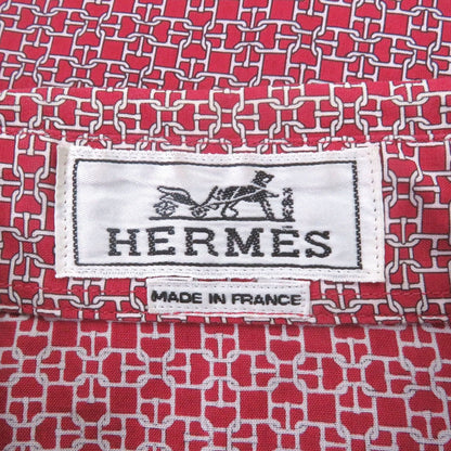 Hermes 100% Cotton Chaine D'ancre Allover Pattern Calf Serie Button Long — view 6
