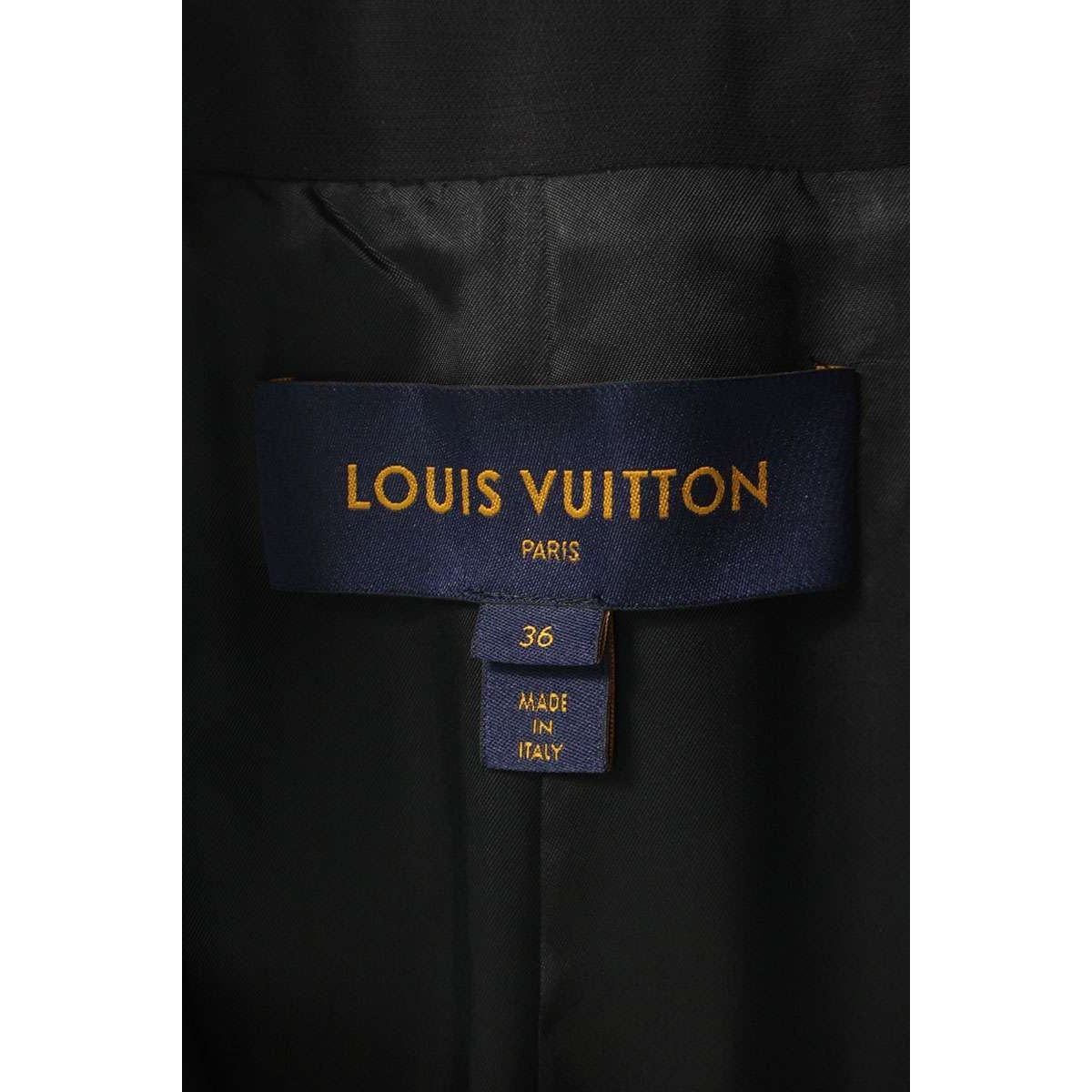 Louis Vuitton Nqa Wool Coat 36 Navy Black — view 3