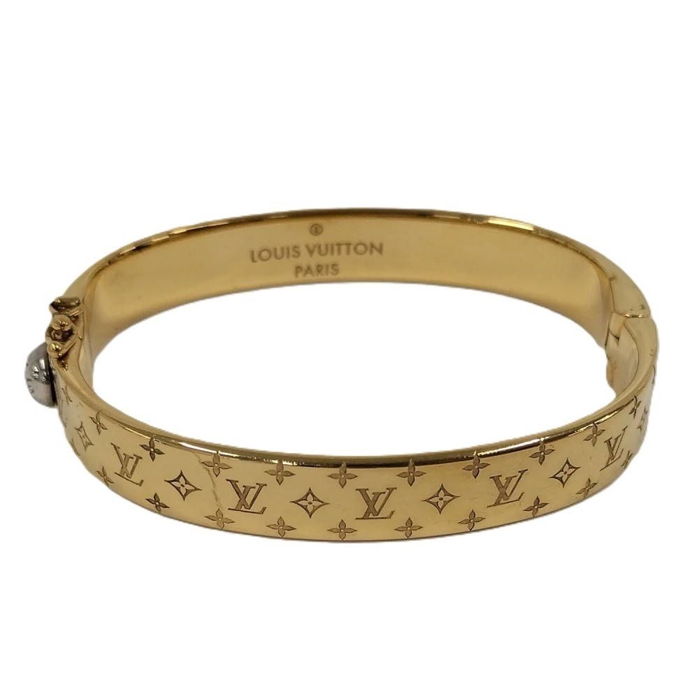 Louis Vuitton Bangle Nanogram Plated Gold Bracelet