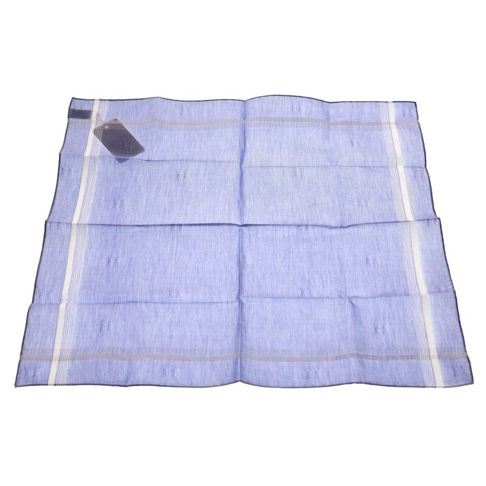 Hermes Relief Cotton Handkerchief Blue