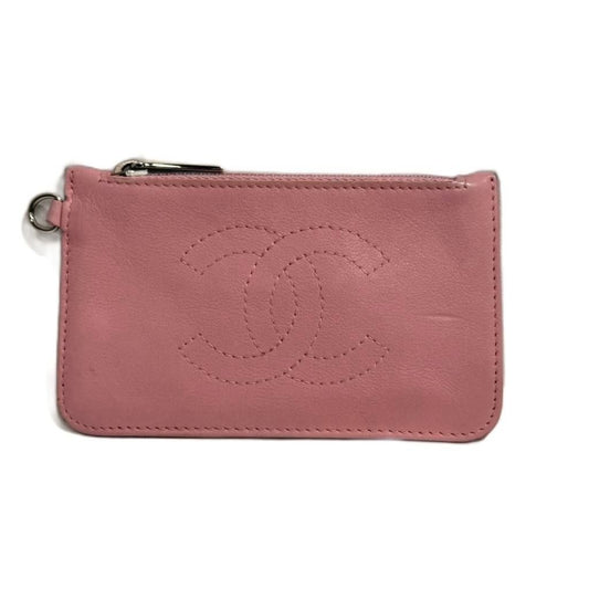 Chanel Coin Case Pouch CC Logo Pink
