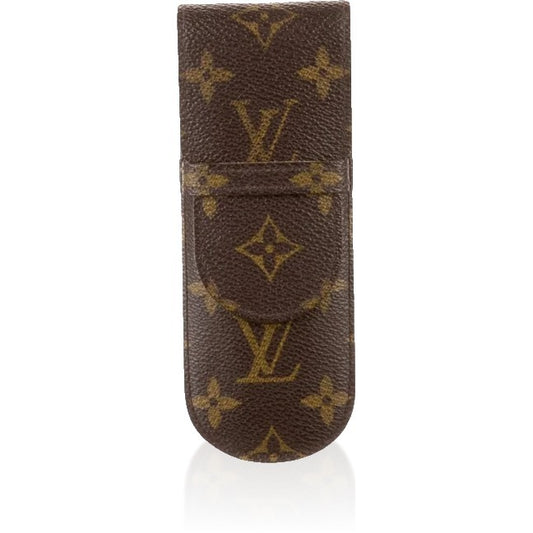 Louis Vuitton Pen Case Etui Stilo Brown Monogram Canvas Leather