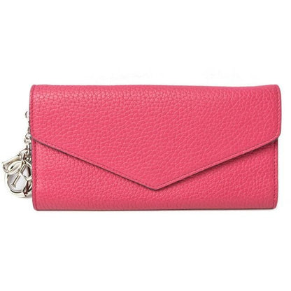 Christian Dior Wallet Long Diorissimo Bicolor Rose Pink