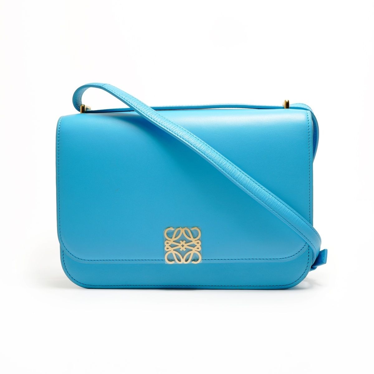 Loewe Shoulder Bag Goya Leather Turquoise Blue