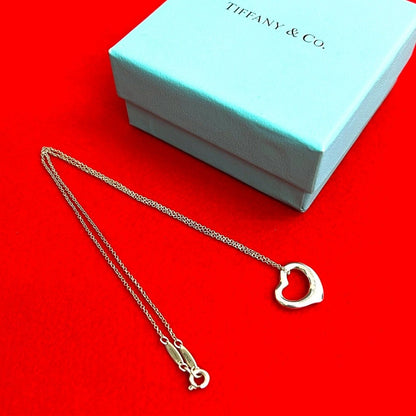 Tiffany & Co Open Heart Necklace Pendant Choker