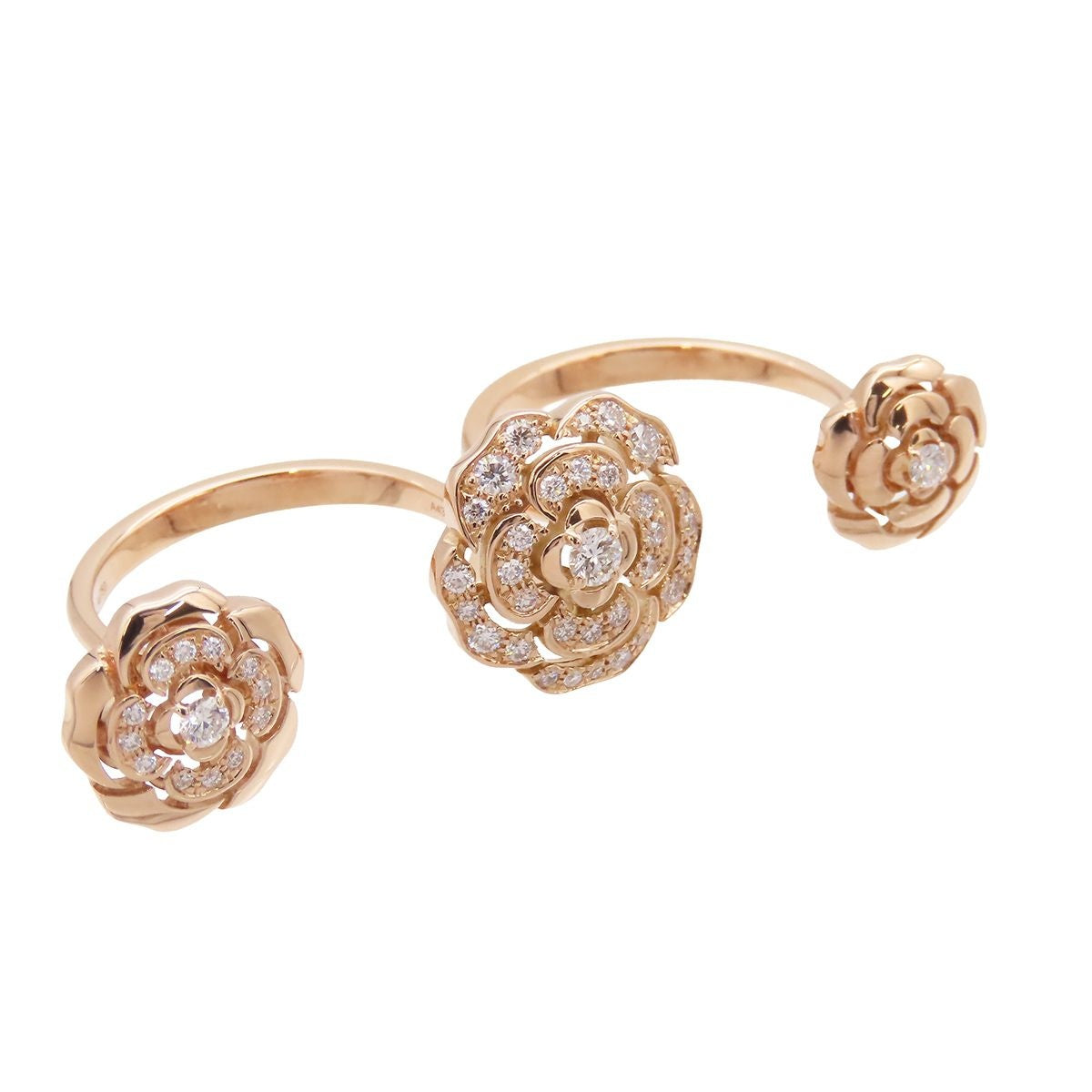 Chanel Camellia Ring Pink Gold 18K Diamond — view 4