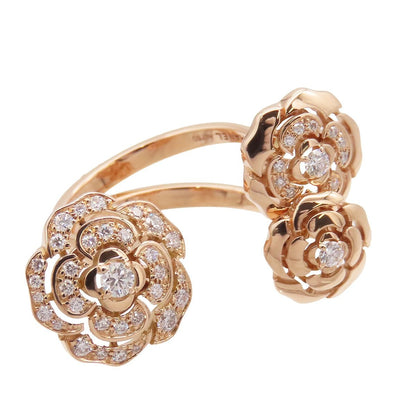 Chanel Camellia Ring Pink Gold 18K Diamond — view 5