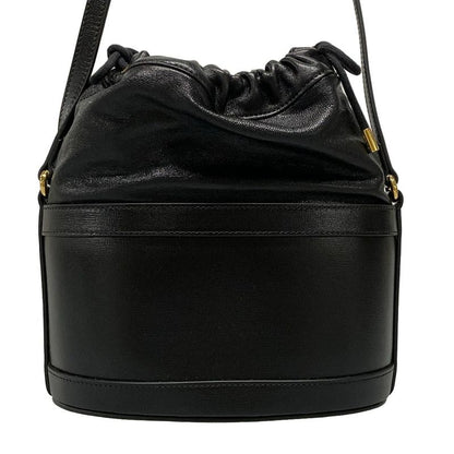 Gucci Shoulder Bag Horsebit 1955 Bucket Bag 602118 Black Drawstring Shape