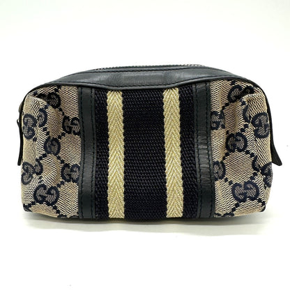 Gucci Pouch GG Canvas Sherry Navy