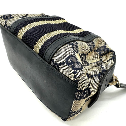 Gucci Pouch GG Canvas Sherry Navy — view 4
