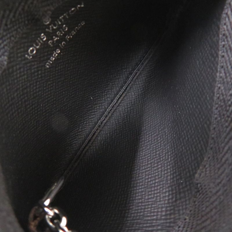 Louis Vuitton Pochette Cles Damier Graphite N60155 Coin Case Wallet LV 1493