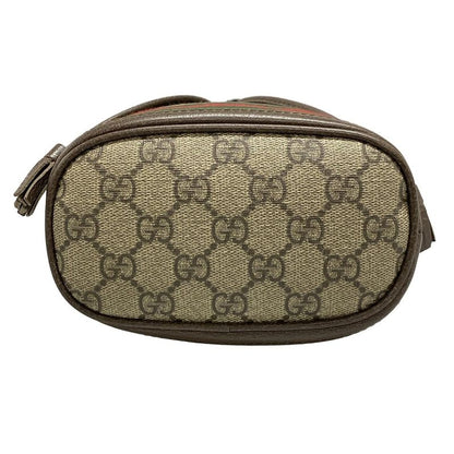 Gucci Shoulder Bag Ophidia GG Mini Bucket Bag 550620 Beige X Dark Brown X Multi