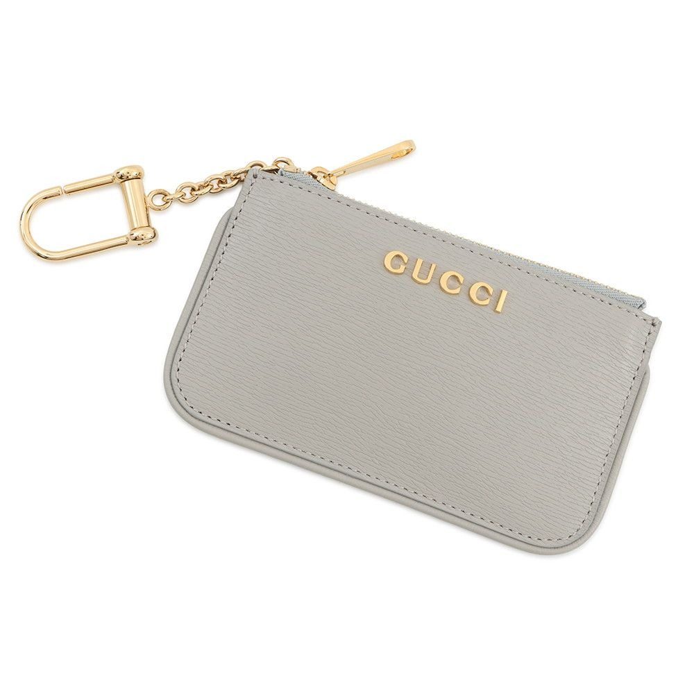 Gucci Key Case Script Zip Leather Coin