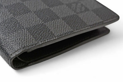 Louis Vuitton Men's Portefeuille Marco N62664 Damier Graphite Foldable Wallet