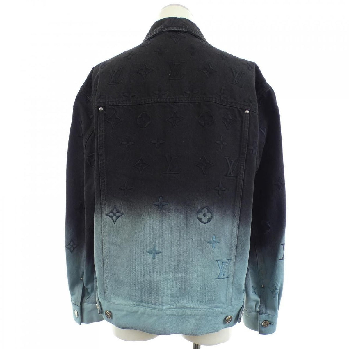 Louis Vuitton Embroidered Denim Jacket Black Blue — view 2
