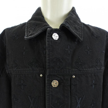 Louis Vuitton Embroidered Denim Jacket Black Blue — view 3