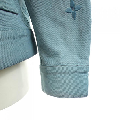 Louis Vuitton Embroidered Denim Jacket Black Blue — view 4