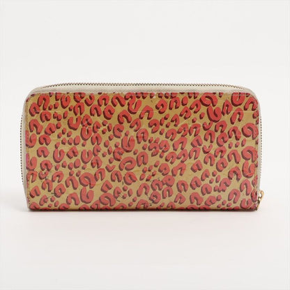 Louis Vuitton Vernis Zippy Wallet Leopard M91476 Bronze Colailles Made In Spain