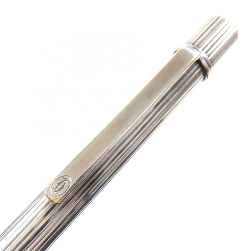  Cartier Must De Cartier Ballpoint Pen With Stripes Logo Engraved