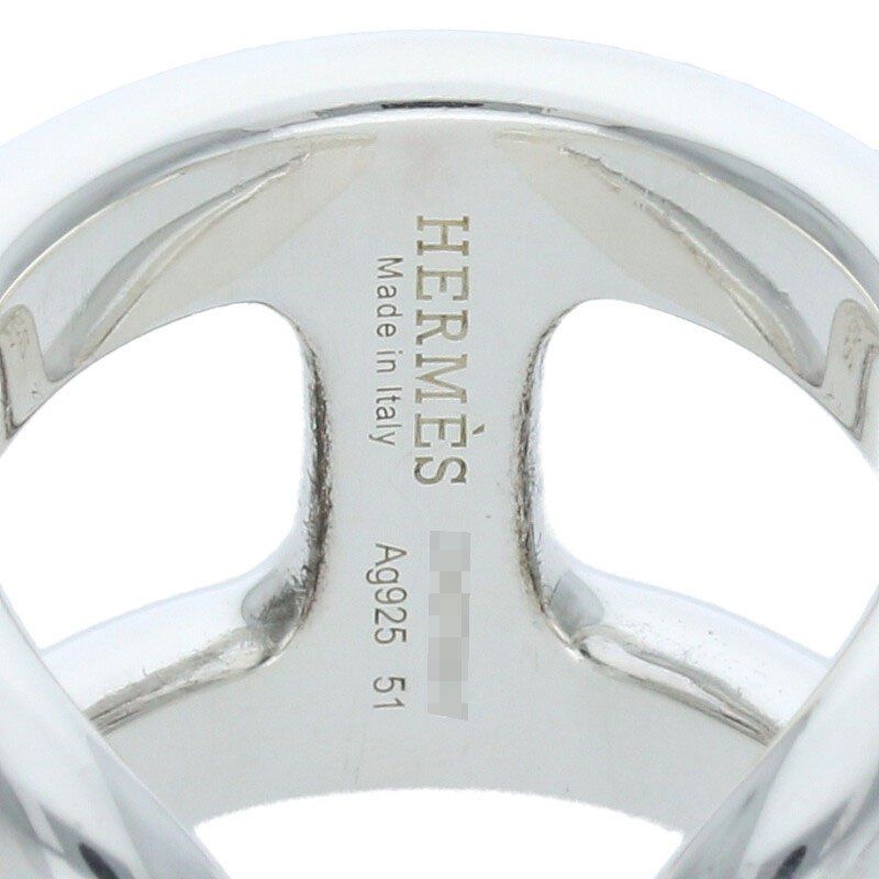 Hermes Osmose GM Osmose GM Silver Ring Men's 51 10.5