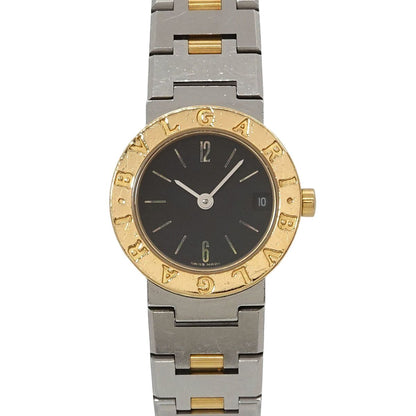 Bvlgari Watch Date Black YG Quartz