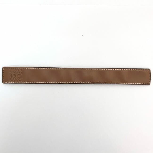 Loewe Bracelet Brown Anagram Excellent Condition Leather Preowned Loewe