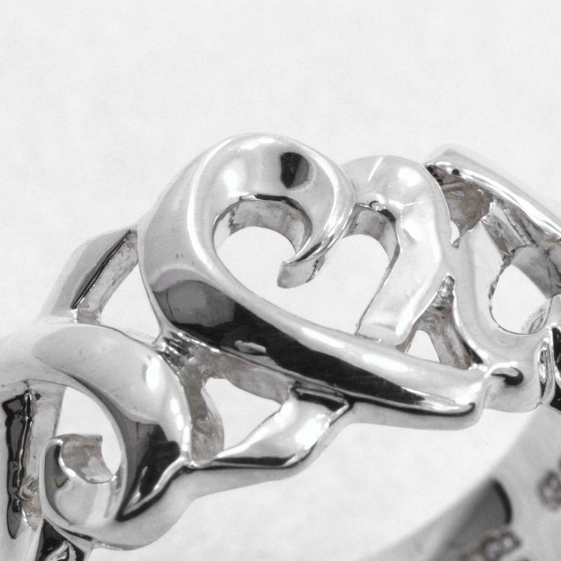 Tiffany & Co Triple Rubbing Heart Paloma Picasso Silver 925 Size 11.5 Ladies