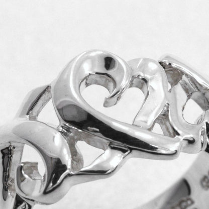Tiffany & Co Triple Rubbing Heart Paloma Picasso Silver 925 Size 11.5 Ladies